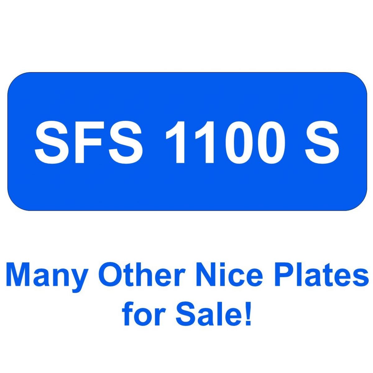 SFS 1100 S Number Plate SG