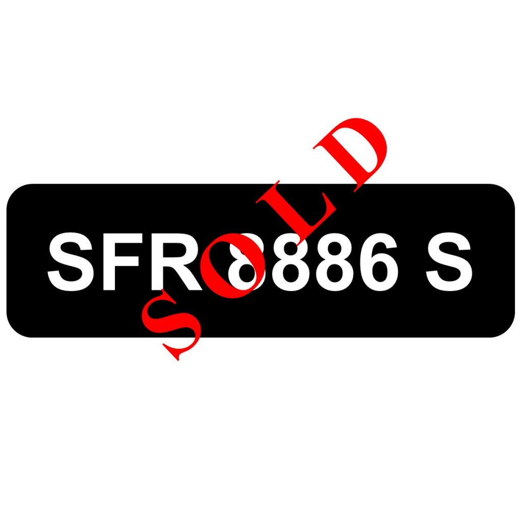 SFR 8886 S – Number Plate SG