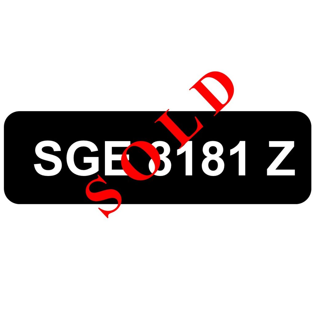 SGE 8181 Z – Number Plate SG
