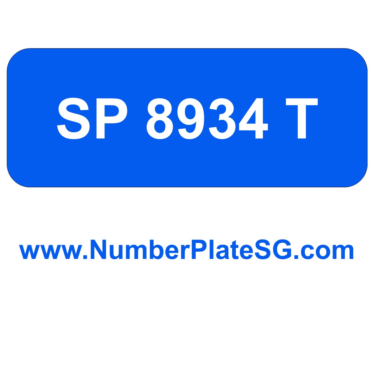 SP 8934 T Number Plate SG sp-8934-t-number-plate-sg