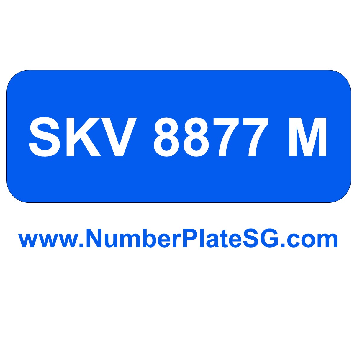 SKV 8877 M Number Plate SG